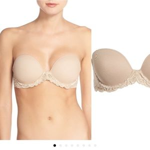 NWOT Natori Feather Lace Strapless Bra